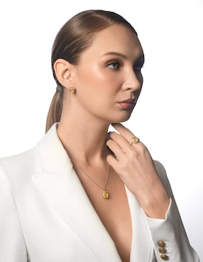 Aretes y pulsera Gladkova Joyería de plata P 925 topacio
