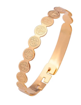 Brazalete Nira de oro laminado 18 k acabado brillante