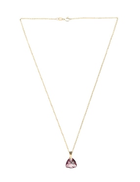 Aretes y collar triangular Zvezda Aurore baño de oro 18 k cristal