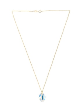 Aretes y collar ovalado Zvezda Aurore baño de oro 18 k cristal