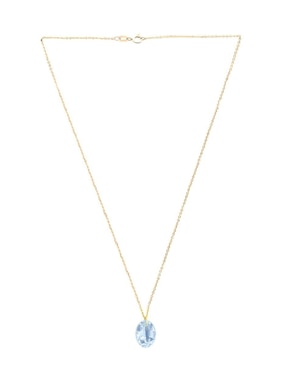Aretes y collar ovalado Zvezda Aurore baño de oro 18 k cristal