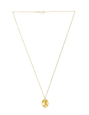 Aretes y collar ovalado Zvezda Aurore baño de oro 18 k cristal