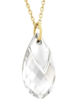 Aretes y collar de gota Zvezda Aurore baño de oro 18 k cristal
