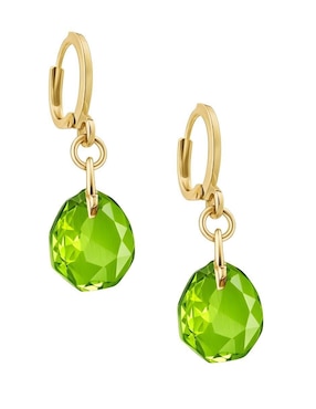 Aretes y collar de gota Zvezda Aurore baño de oro 18 k cristal