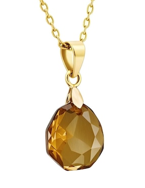 Aretes y collar de gota Zvezda Aurore baño de oro 18 k cristal