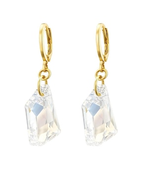 Aretes y collar Zvezda Aurore baño de oro 18 k cristal