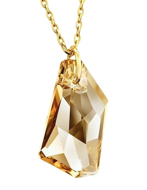 Aretes y collar Zvezda Aurore baño de oro 18 k cristal