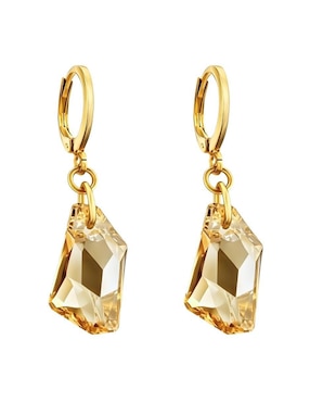 Aretes y collar Zvezda Aurore baño de oro 18 k cristal