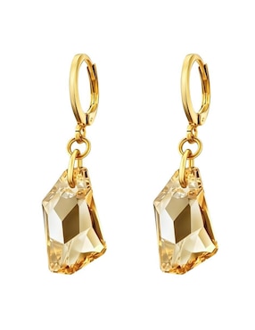Aretes y collar Zvezda Aurore baño de oro 18 k cristal