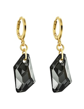 Aretes y collar Zvezda Aurore baño de oro 18 k cristal