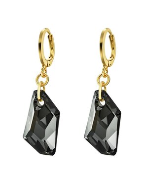 Aretes y collar Zvezda Aurore baño de oro 18 k cristal