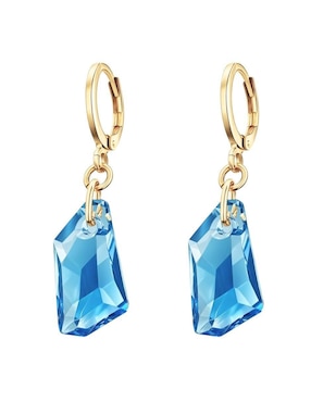 Aretes y collar Zvezda Aurore baño de oro 18 k cristal