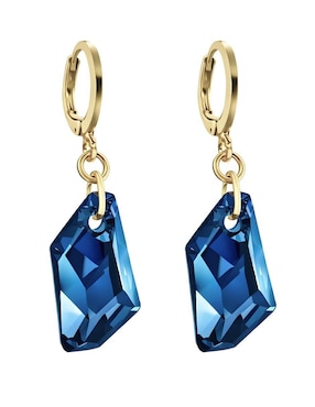 Aretes y collar Zvezda Aurore baño de oro 18 k cristal