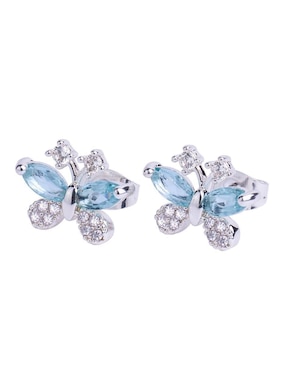 Broquel De Mariposa Luckyly Zirconia Cúbica