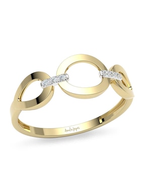 Anillo Amelie Joyas 14 k de oro zirconia brillante