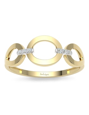 Anillo Amelie Joyas 14 k de oro zirconia brillante