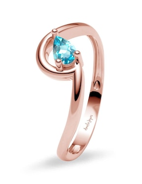 Anillo Amelie Joyas 14 k de oro zirconia brillante