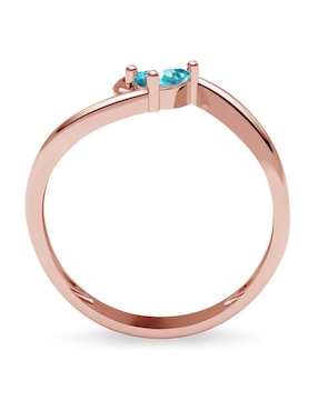 Anillo Amelie Joyas 14 k de oro zirconia brillante