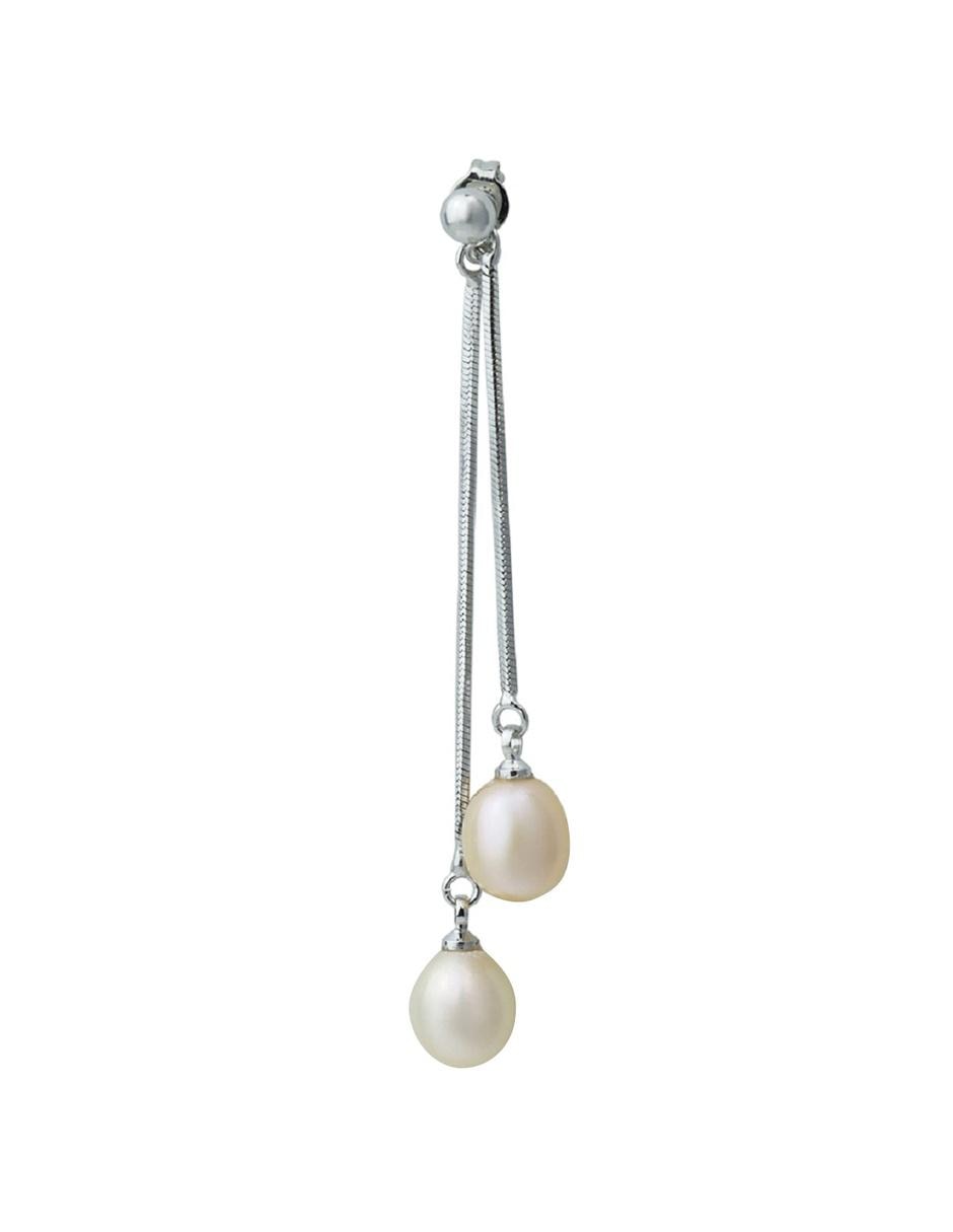 Aretes con acabado brillante perla 2