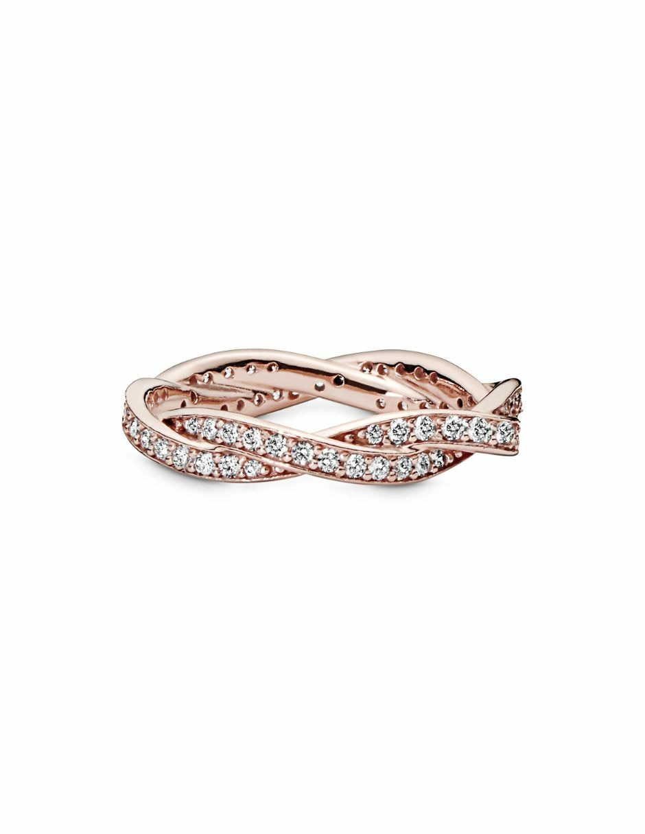 Anillo Timeless de plata P 925 zirconia cúbica con acabado baño de oro rosa 5
