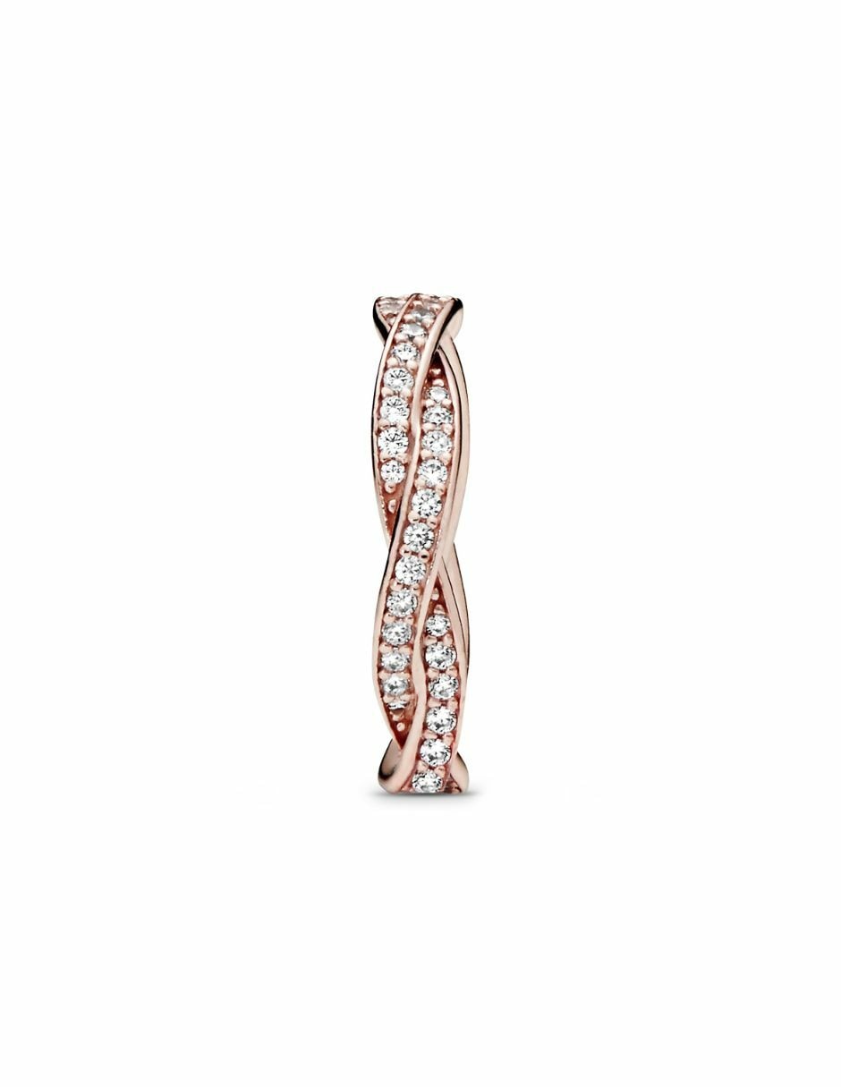Anillo Timeless de plata P 925 zirconia cúbica con acabado baño de oro rosa 6