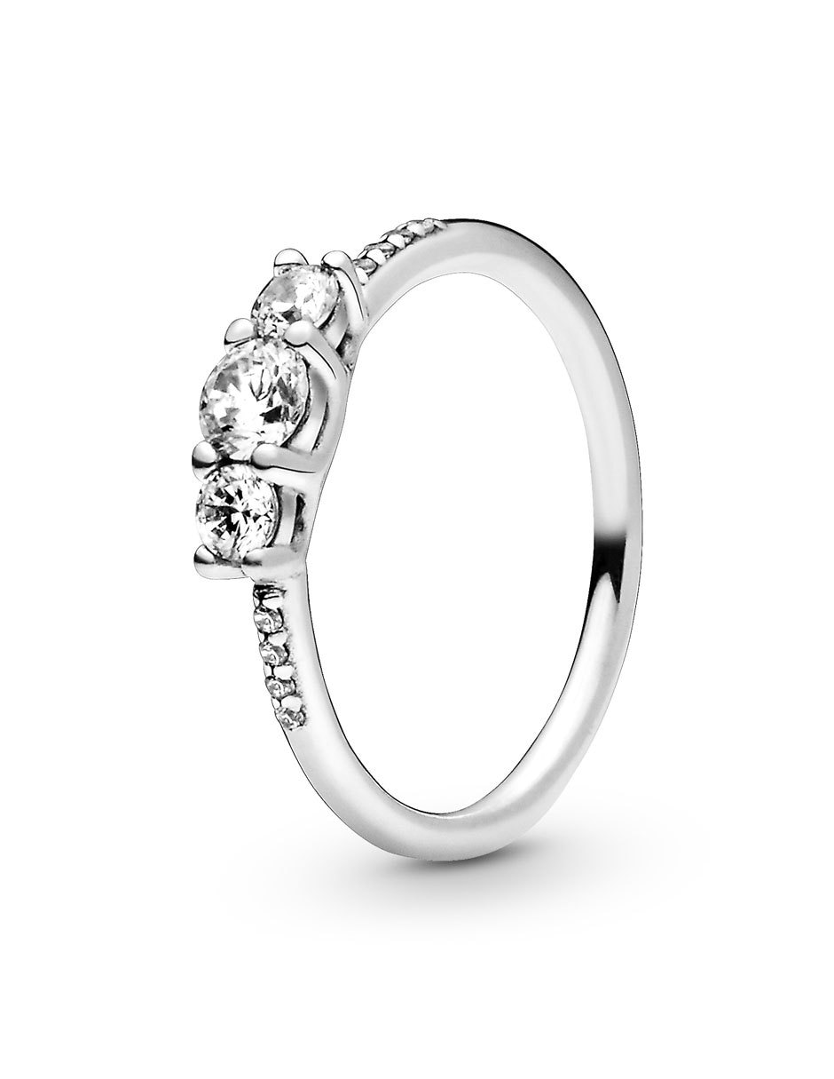 Anillo P 925 de plata diamante pavé 1