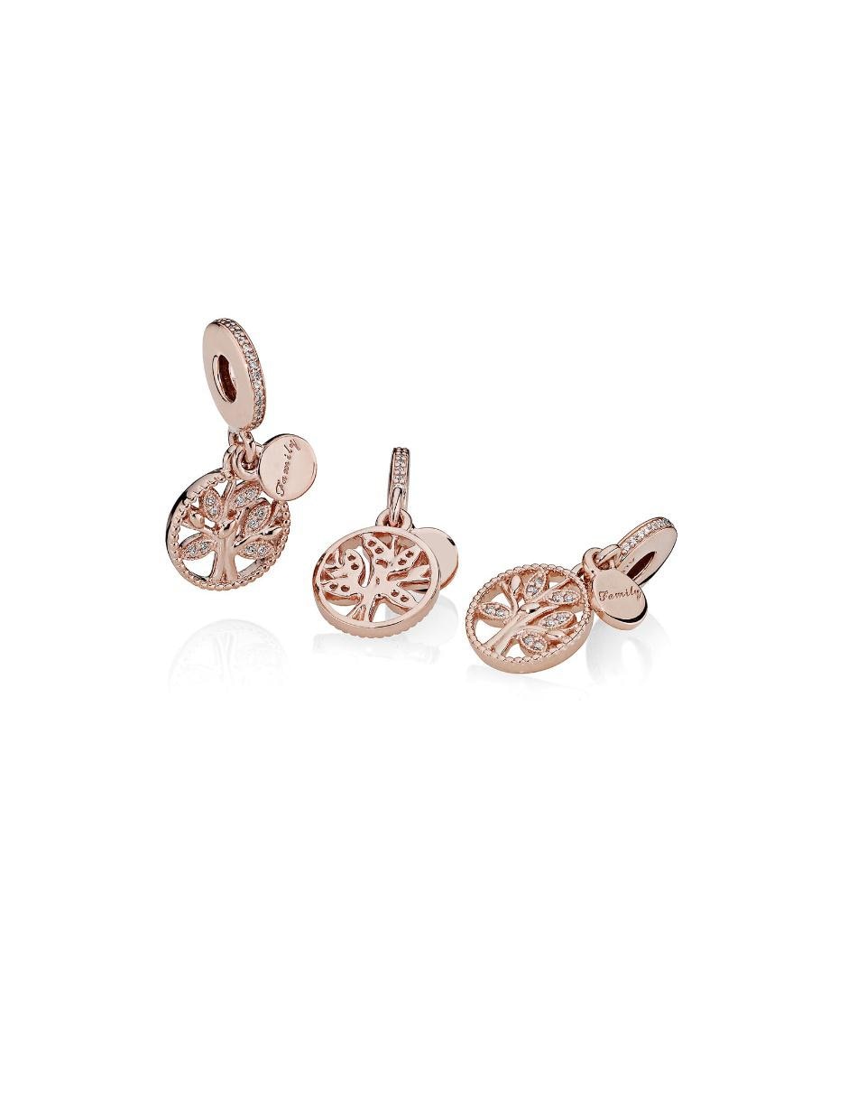 Charm de árbol de la vida 14 K zirconia cúbica 2