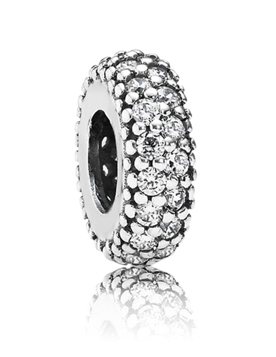 Charm redondo de plata P 925 zirconia cúbica