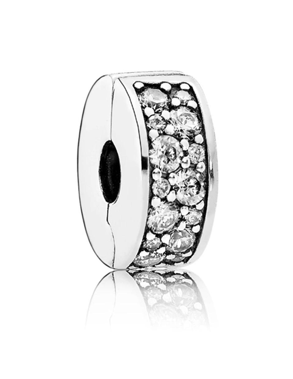 Charm circular de plata P 925 zirconia cúbica