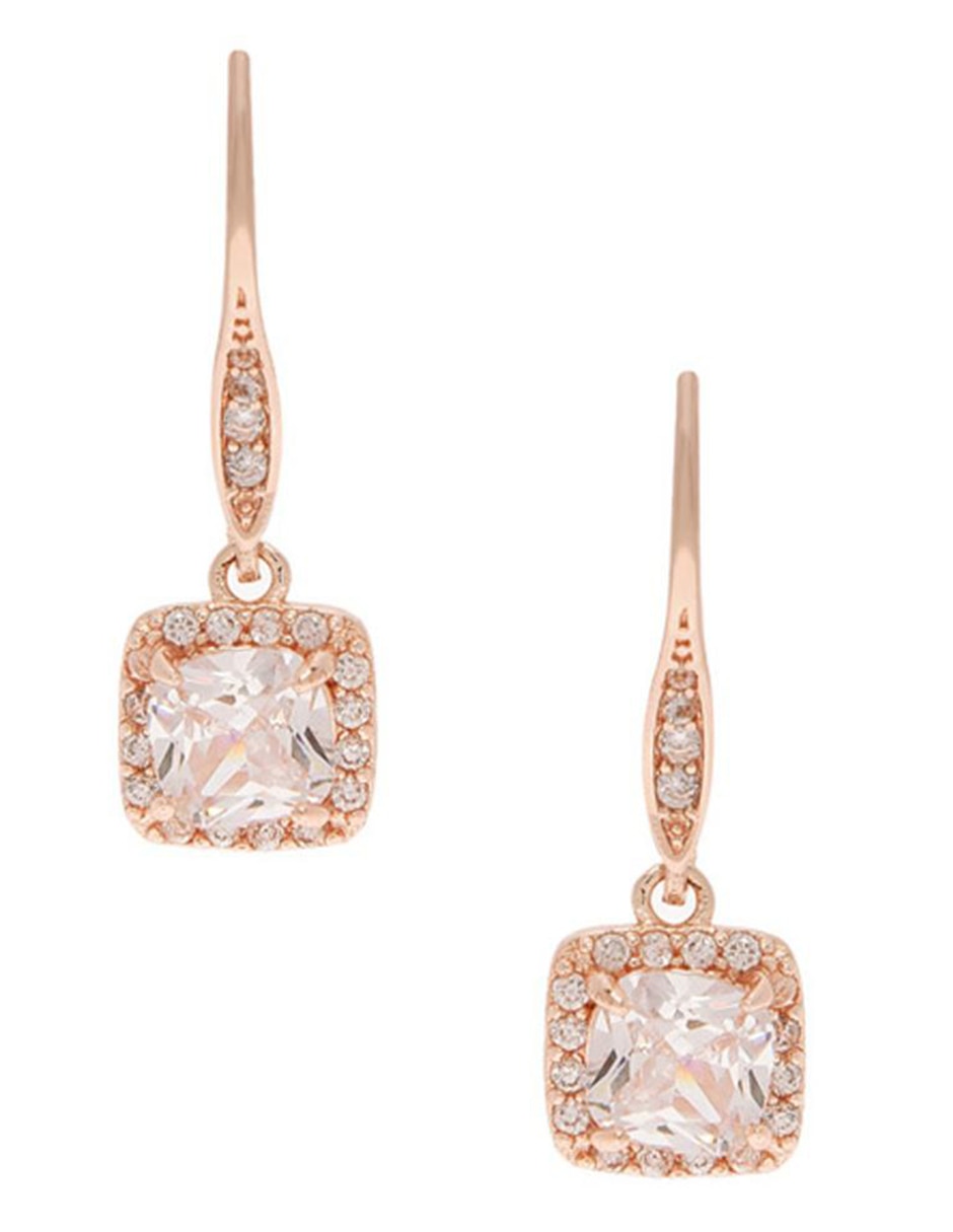 Aretes con acabado brillante cristal 1