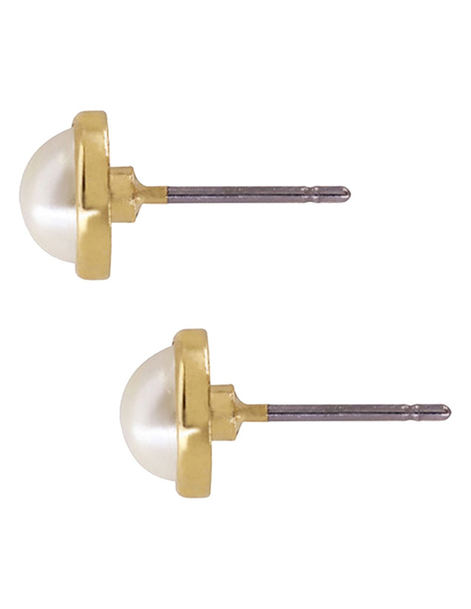 Aretes con acabado lustre perla 2