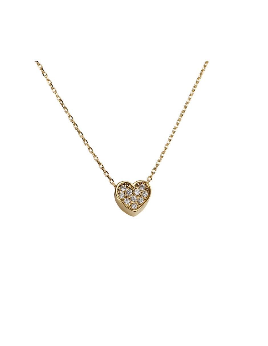 Aretes y collar de corazón Melody con zirconia cúbica 3