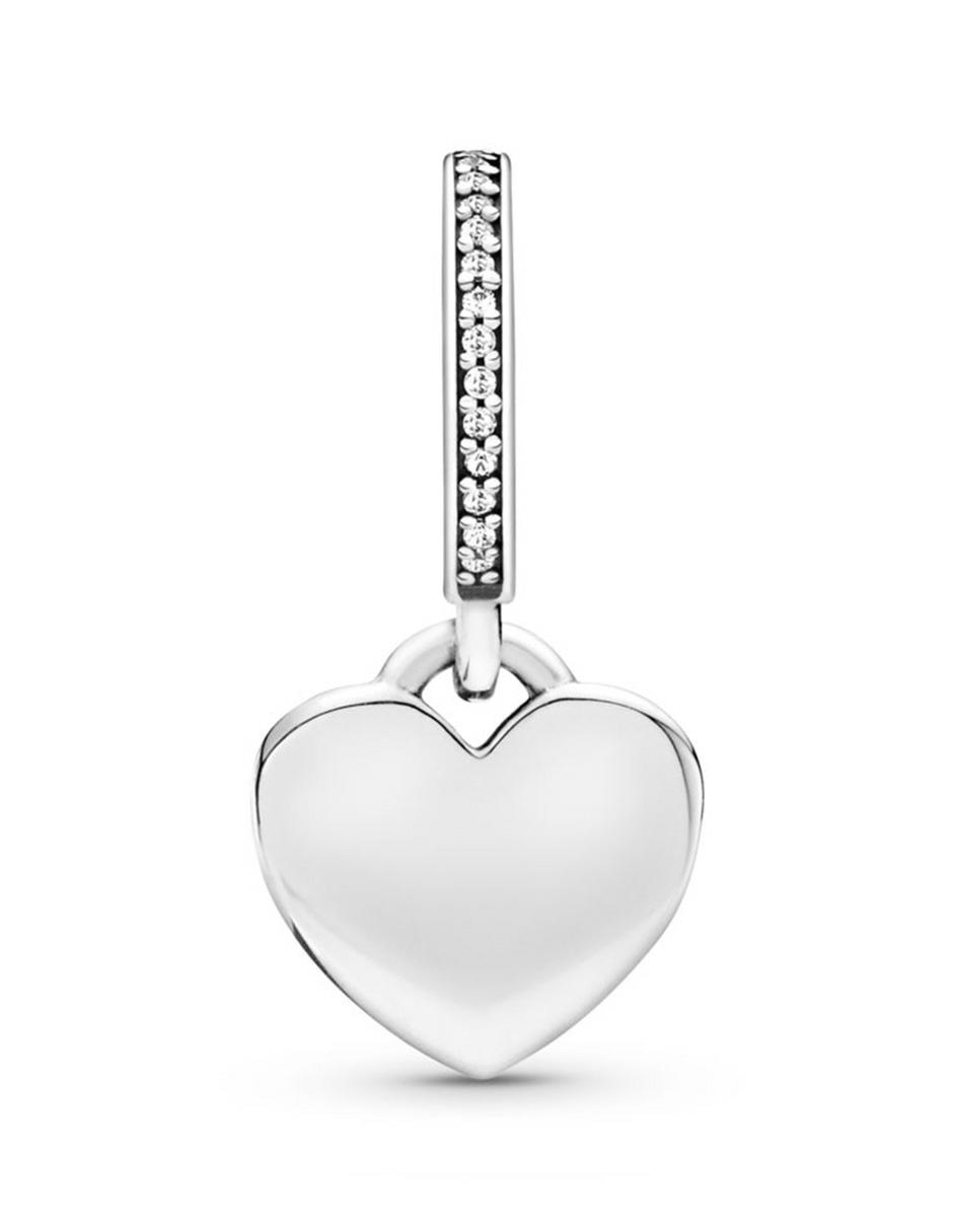 Charm de corazón de plata P 925 zirconia cúbica 2