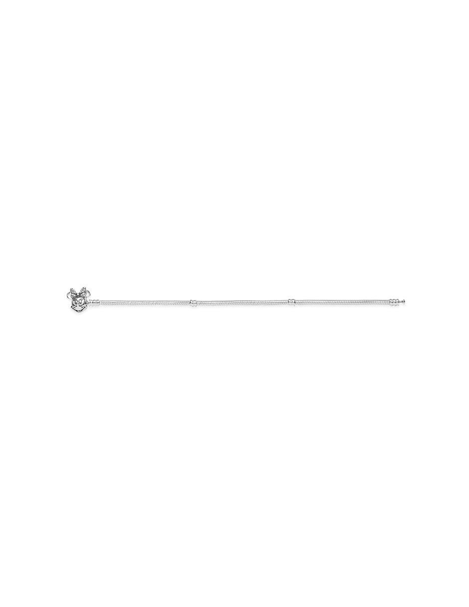 Pulsera de plata Disney Minnie con acabado pavé 7
