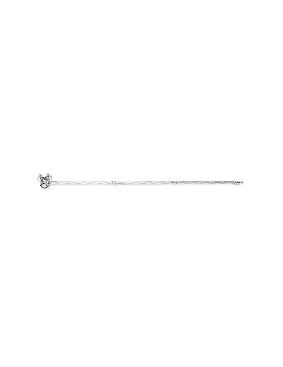 Pulsera de plata Disney Minnie con acabado pavé 7