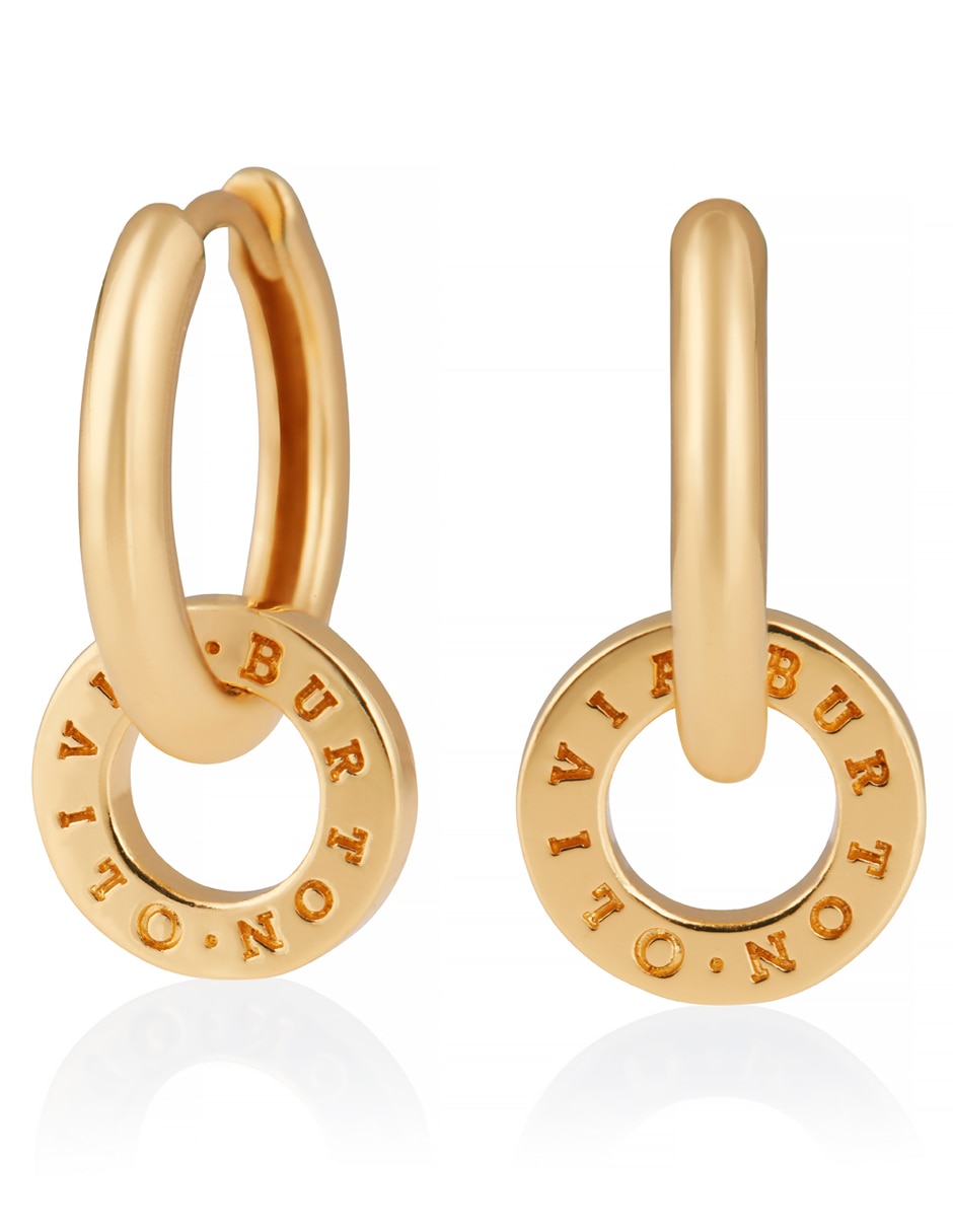 Aretes de plata P 925 con acabado brillante cristal