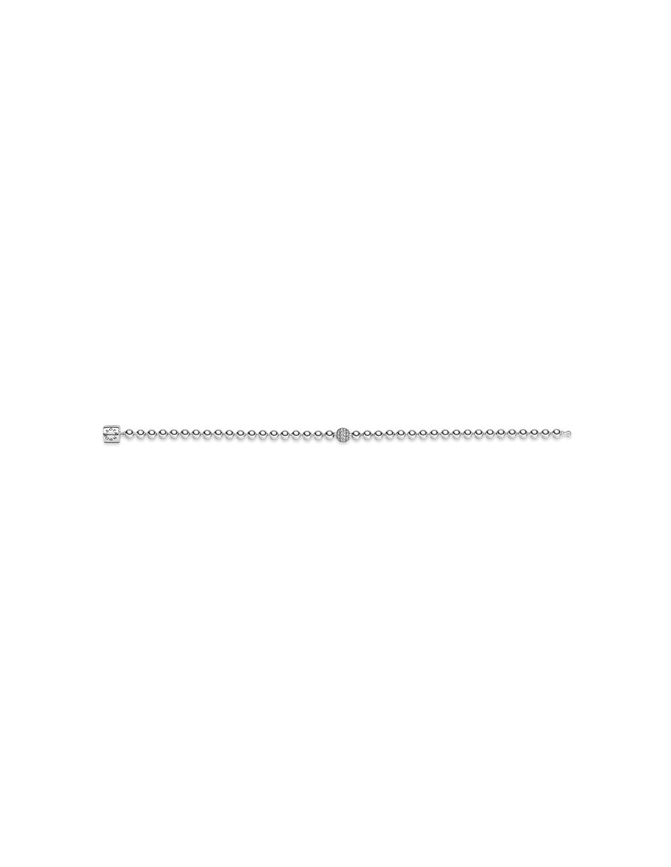 Pulsera de plata con acabado pavé 4