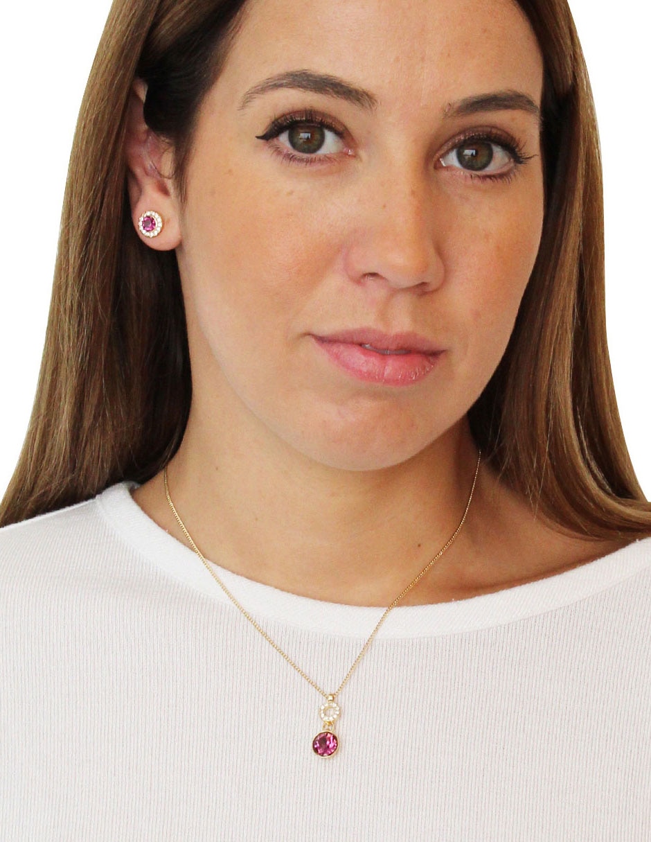 Aretes y collar cristal 6