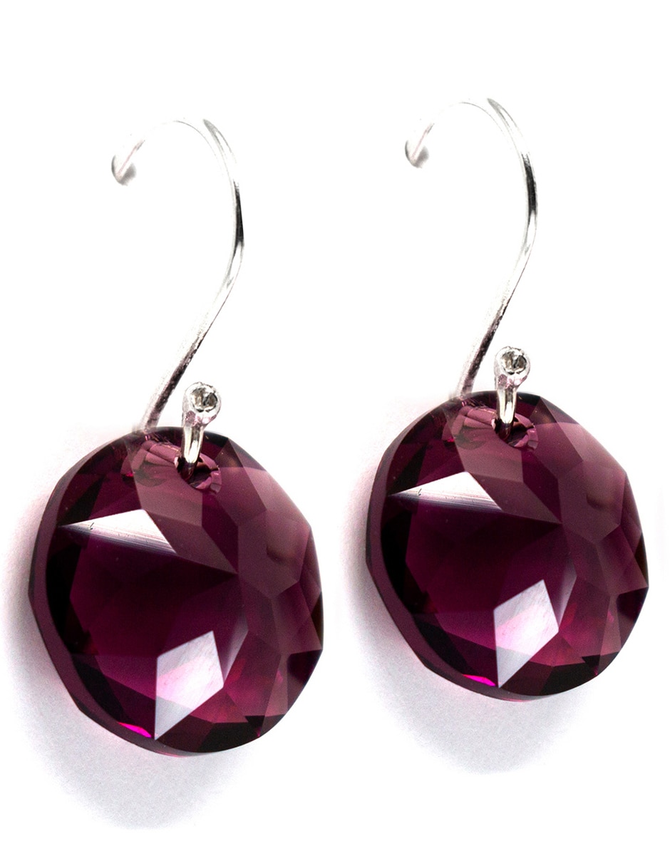 Set aretes y collar de plata P 925 cristal 2