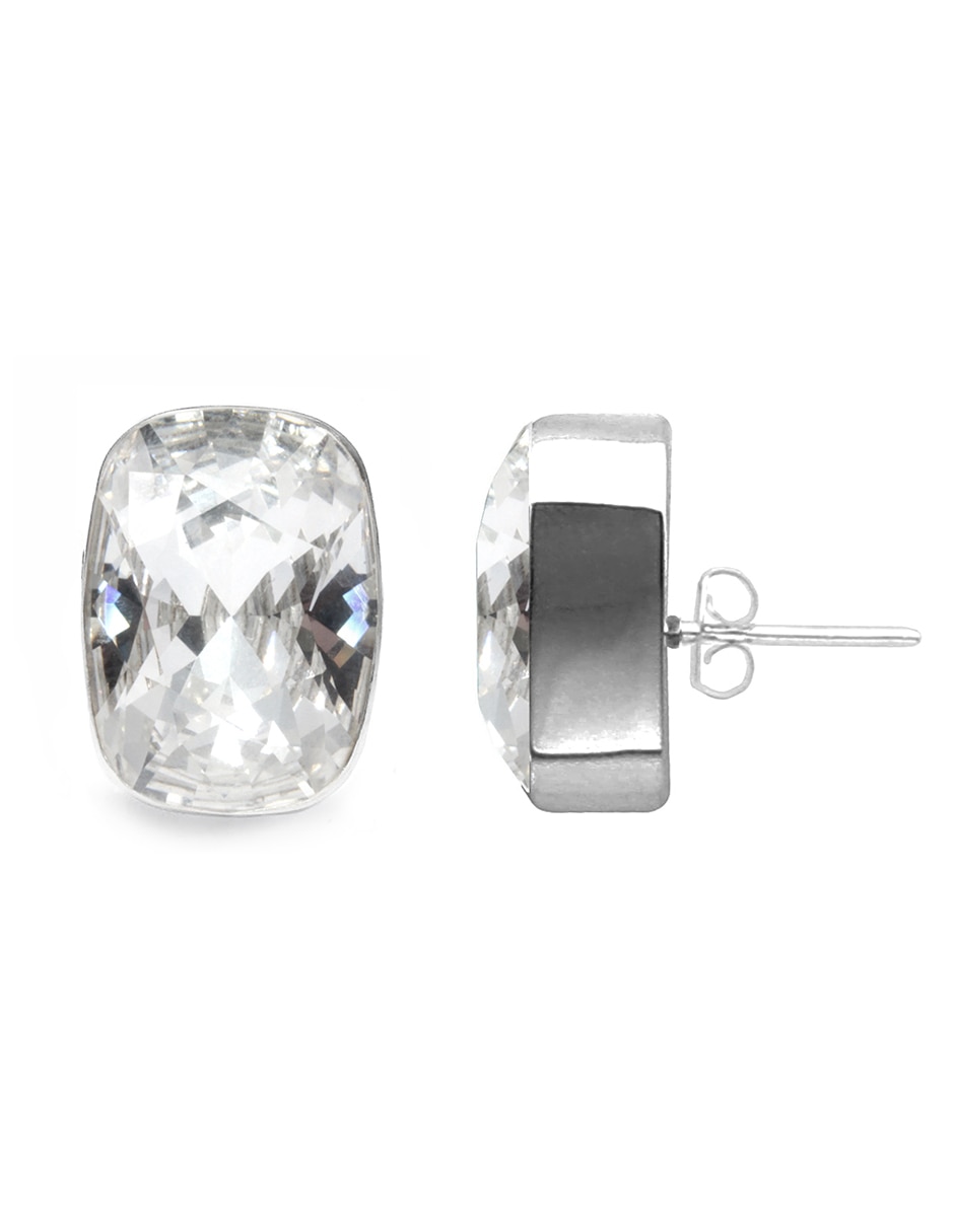 Broqueles de plata P 925 con acabado pavé cristal 2
