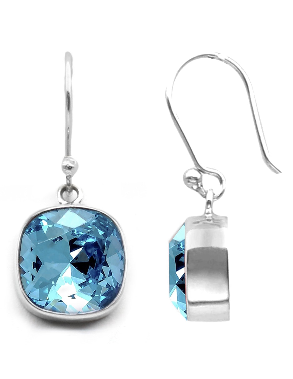 Aretes de plata P 925 con acabado pavé cristal 2