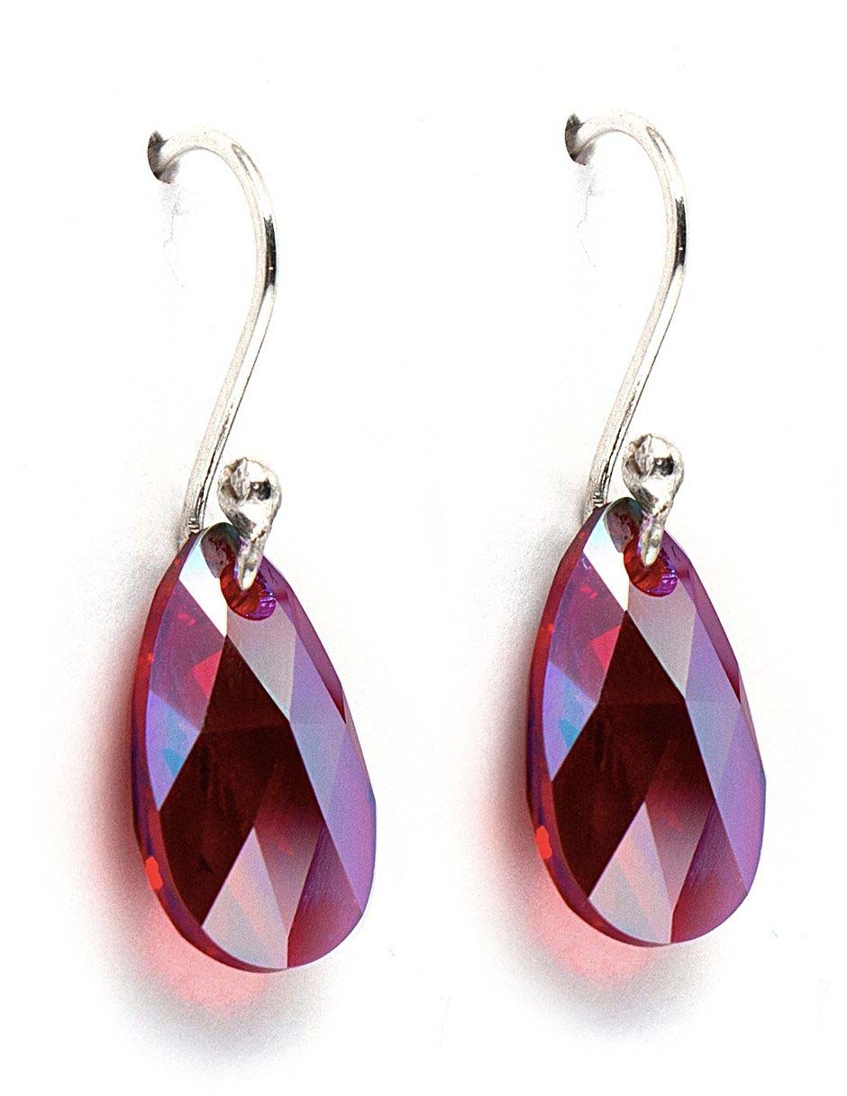 Aretes de plata con acabado pavé cristal