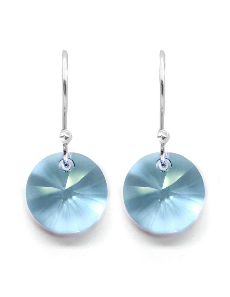 Aretes de plata con acabado pavé cristal