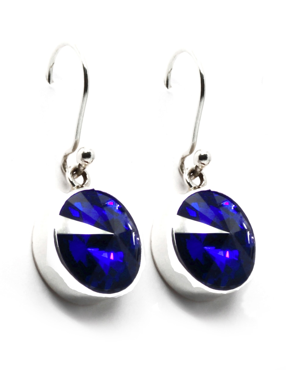 Aretes de plata con acabado pavé cristal 4