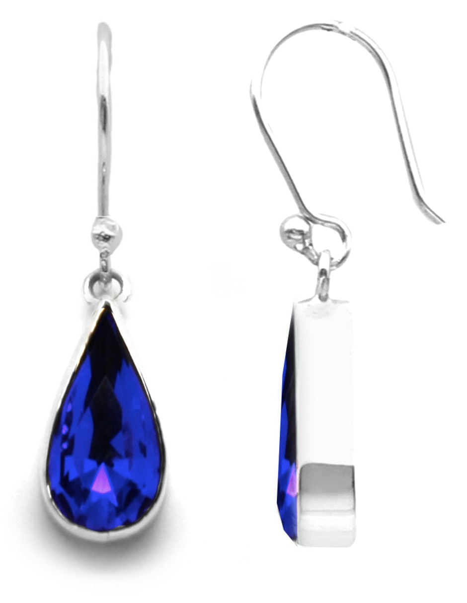Aretes de plata con acabado pavé cristal 4