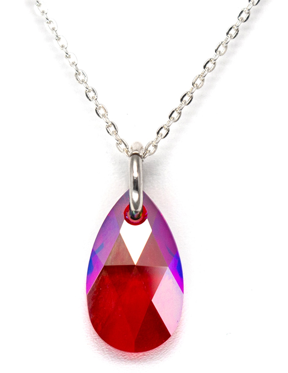Set aretes y collar de plata P 925 cristal 2