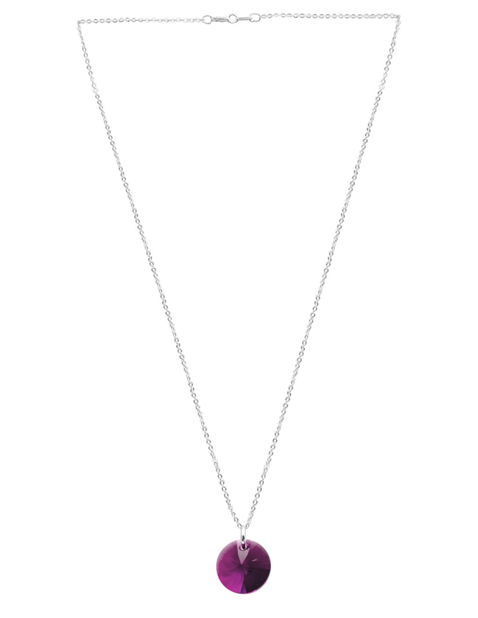 Set aretes y collar de plata P 925 cristal 4