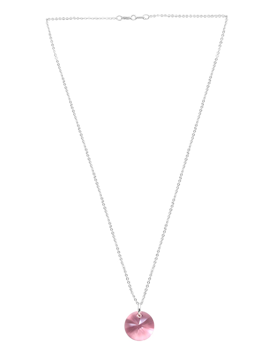 Set aretes y collar de plata P 925 cristal 4