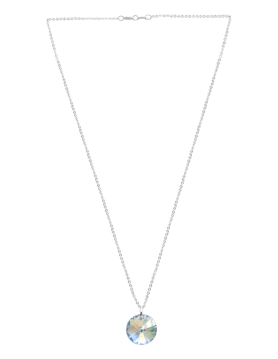 Set aretes y collar de plata P 925 cristal 2