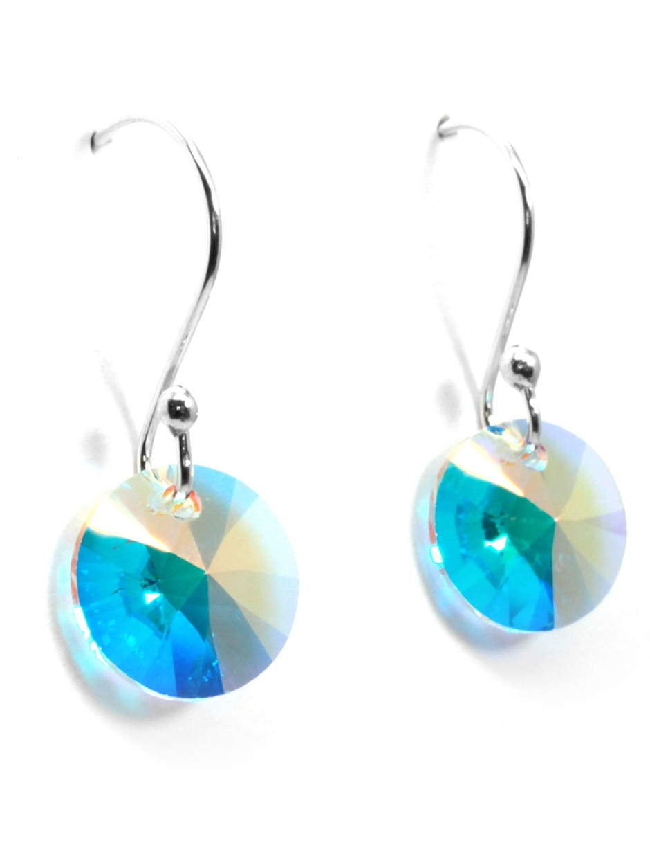 Set aretes y collar de plata P 925 cristal 4